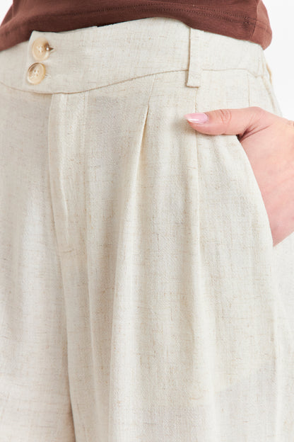 Pantalón Dos Botones Blanco Invierno