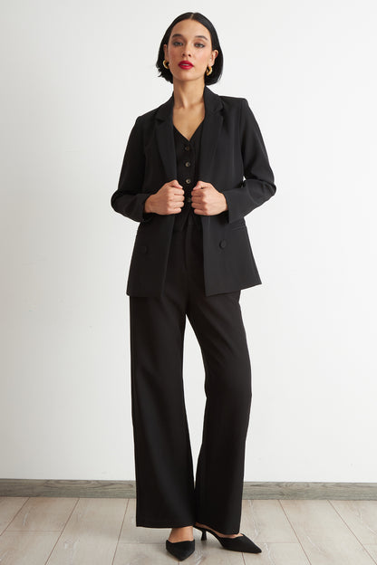 Blazer Básico de Tope Negro