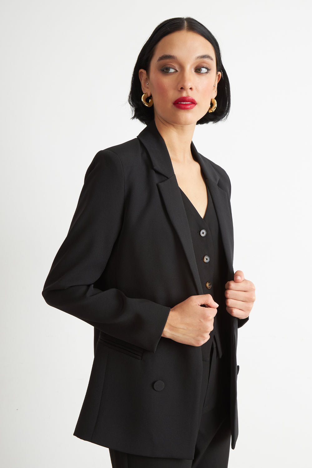Blazer Básico de Tope Negro