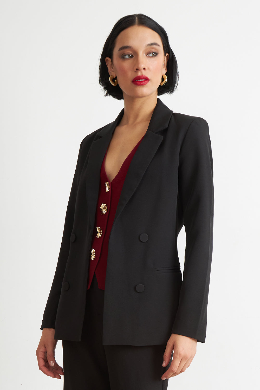 Blazer Básico de Tope Negro