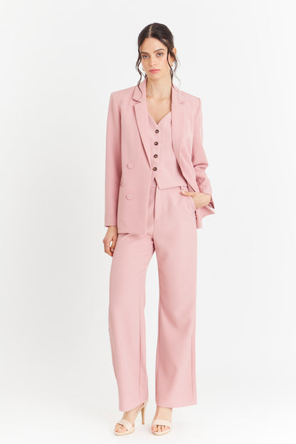 Blazer Básico de Tope Rosado Nicopoly