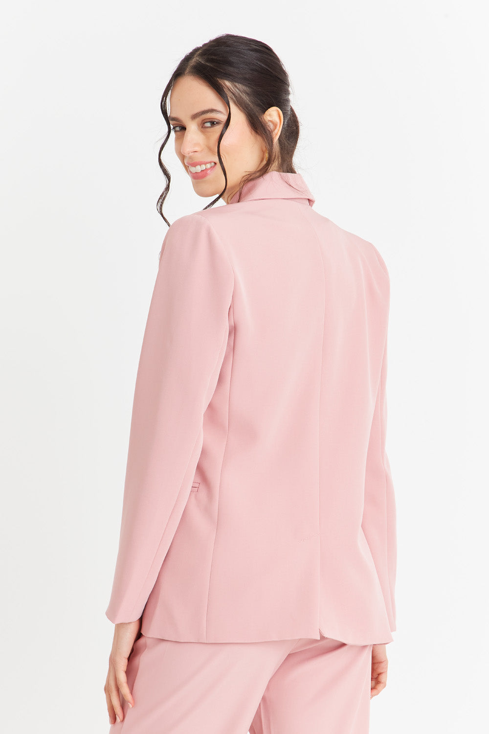 Blazer Básico de Tope Rosado Nicopoly