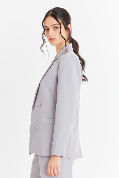 Blazer Básico de Tope Gris Nicopoly