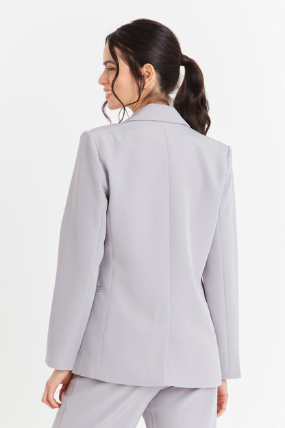 Blazer Básico de Tope Gris Nicopoly