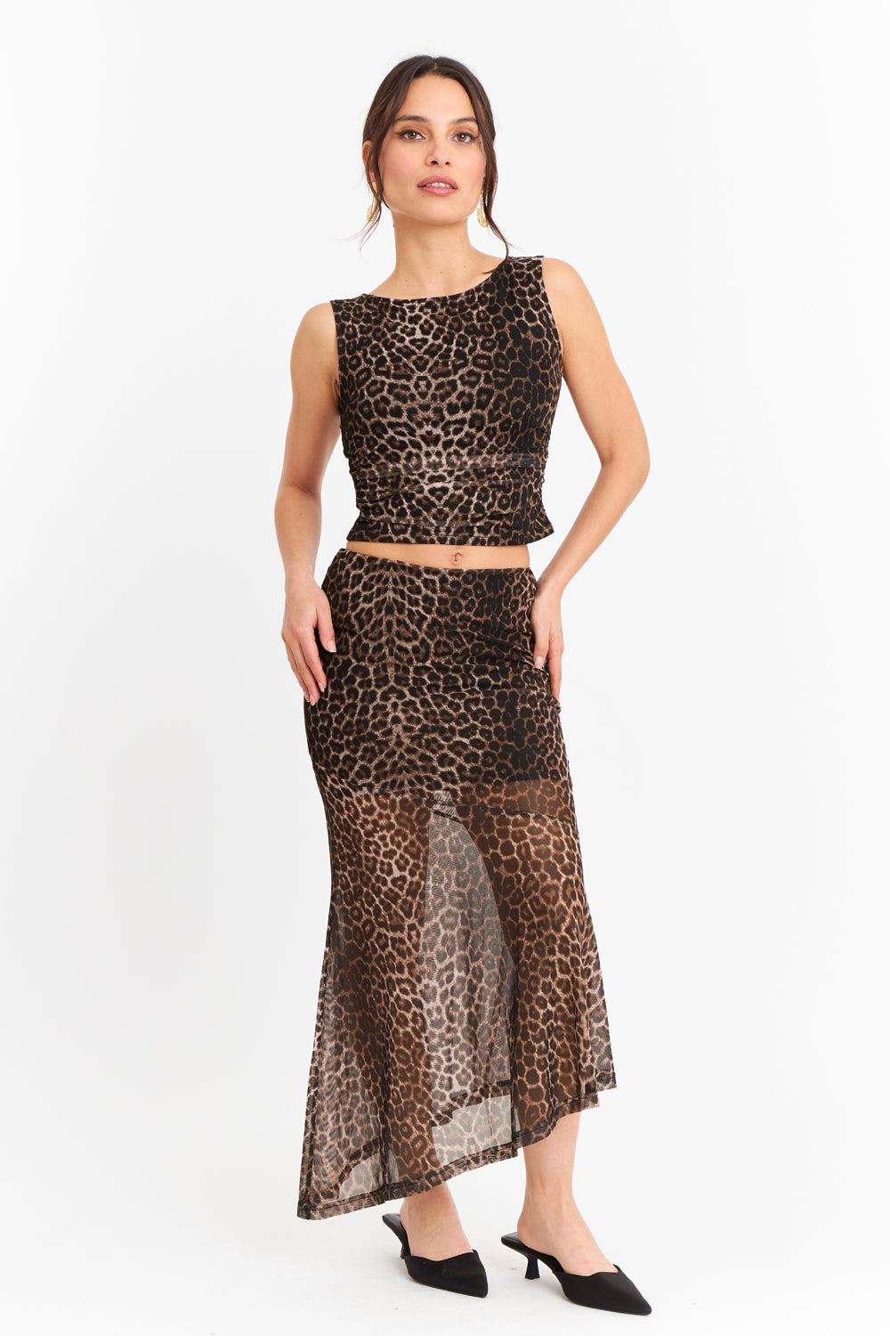 Polera sin Mangas Animal Print