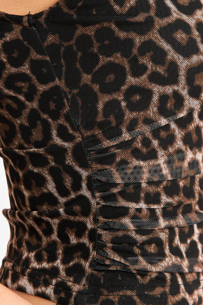 Polera sin Mangas Animal Print