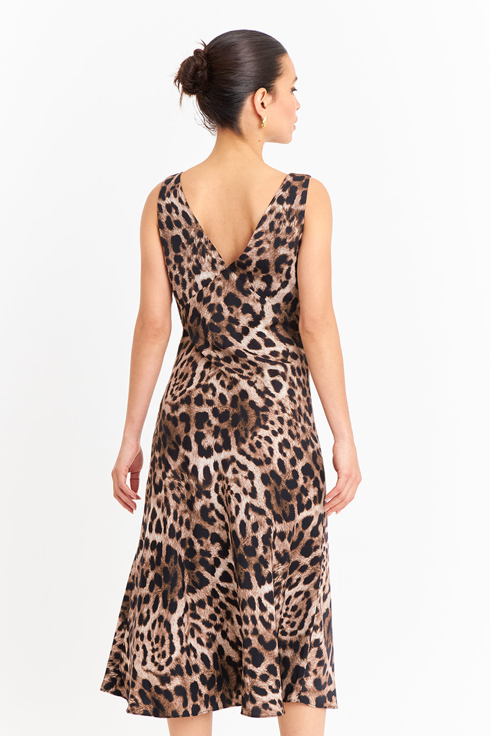 Vestido Animal Print Tipo Satín