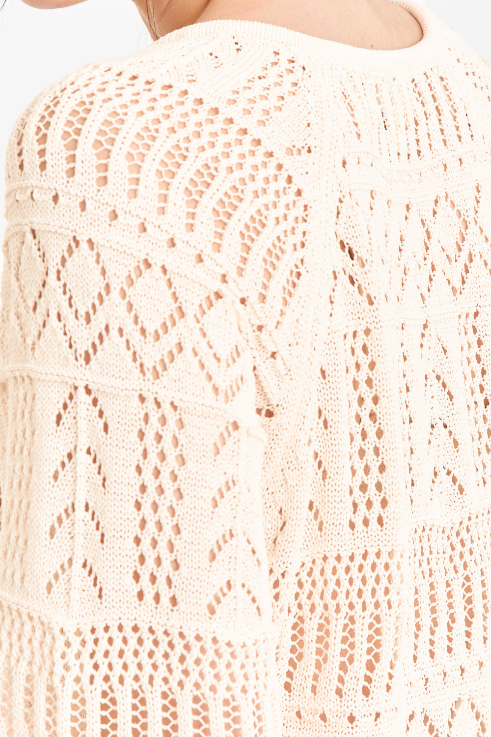 Vestido Largo Tejido Beige