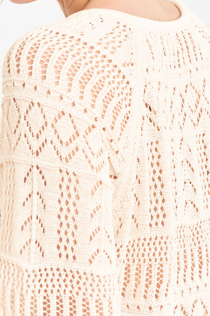 Vestido Largo Tejido Beige