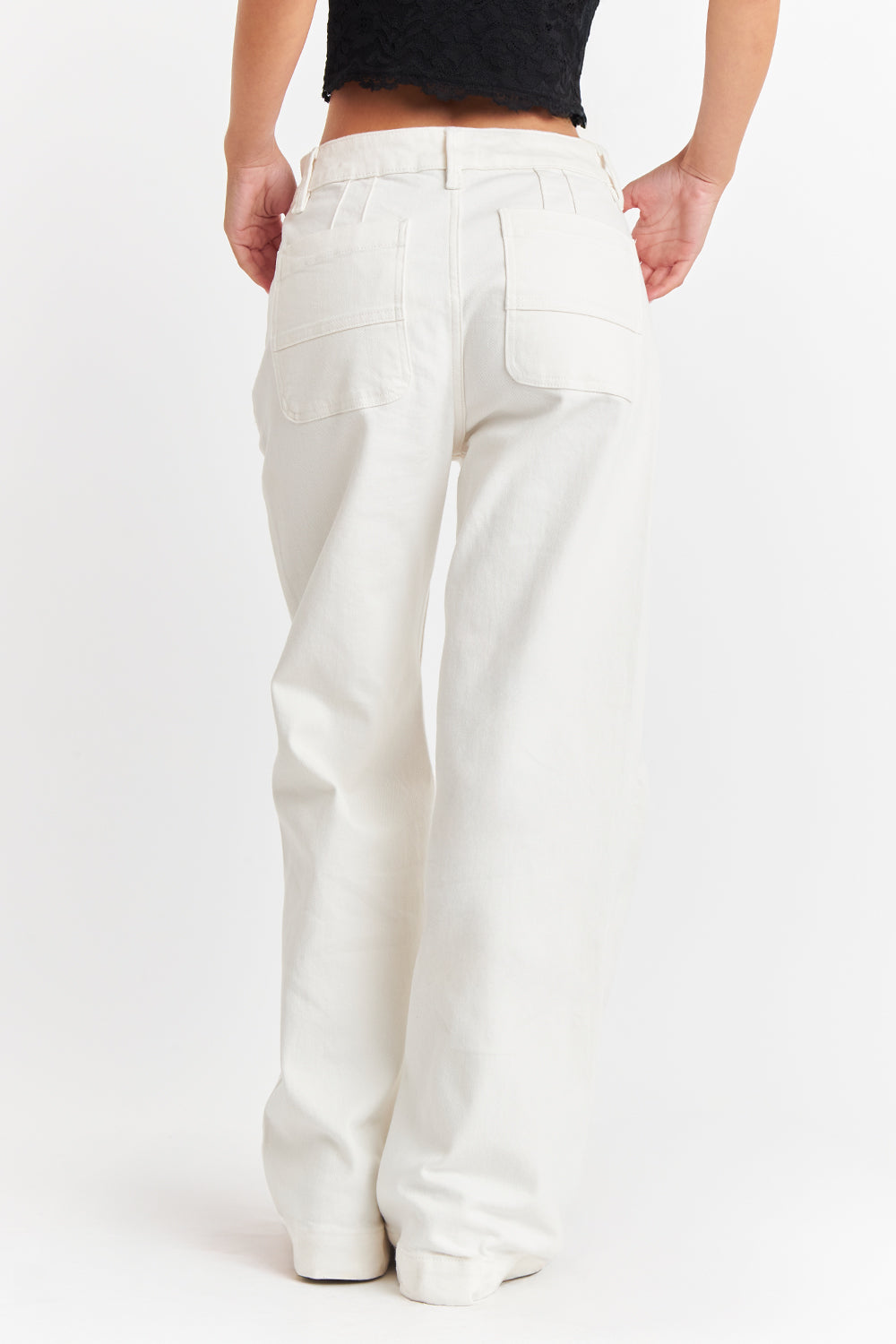 Jeans Wide Leg Blancos