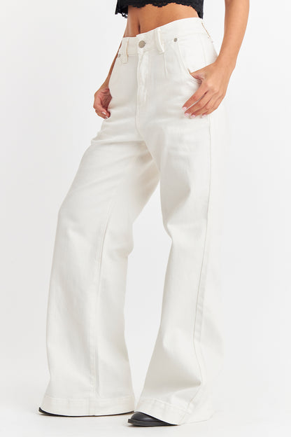 Jeans Wide Leg Blancos