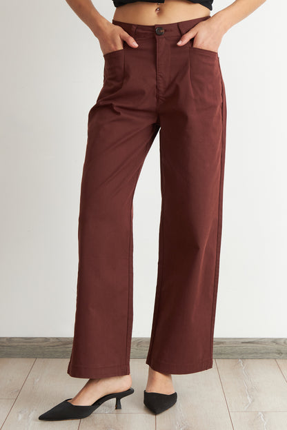 Jeans Corte Recto Café