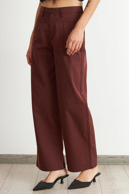 Jeans Corte Recto Café