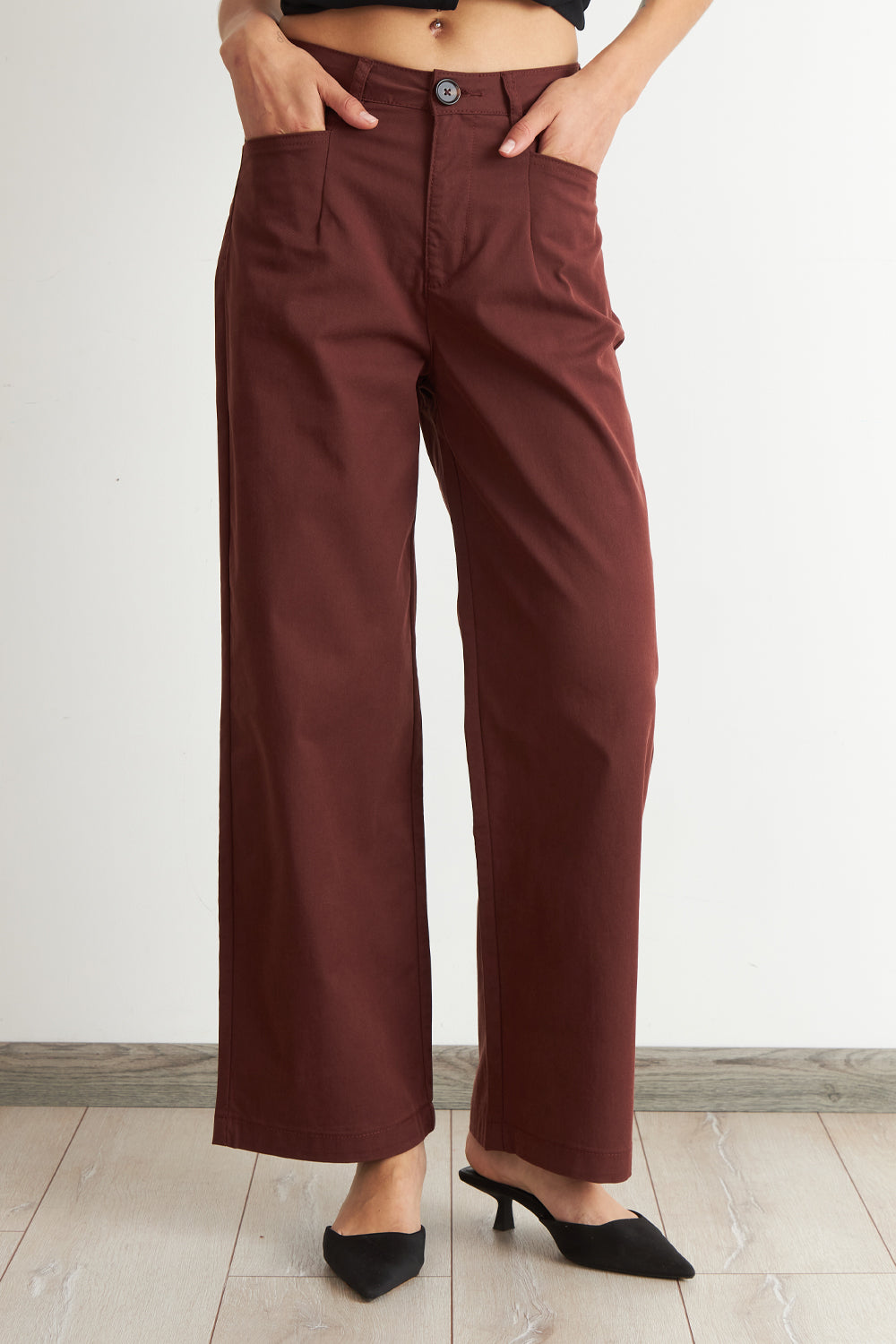 Jeans Corte Recto Café