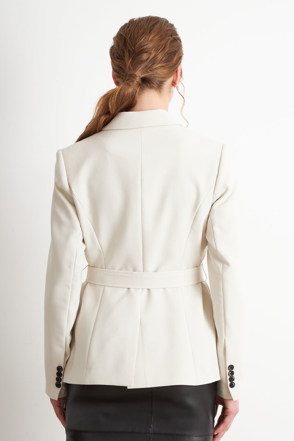 Blazer Cinturón Blanco