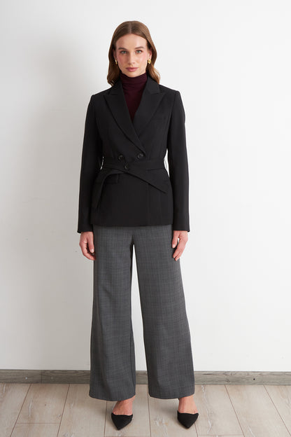 Blazer Cinturón Negro