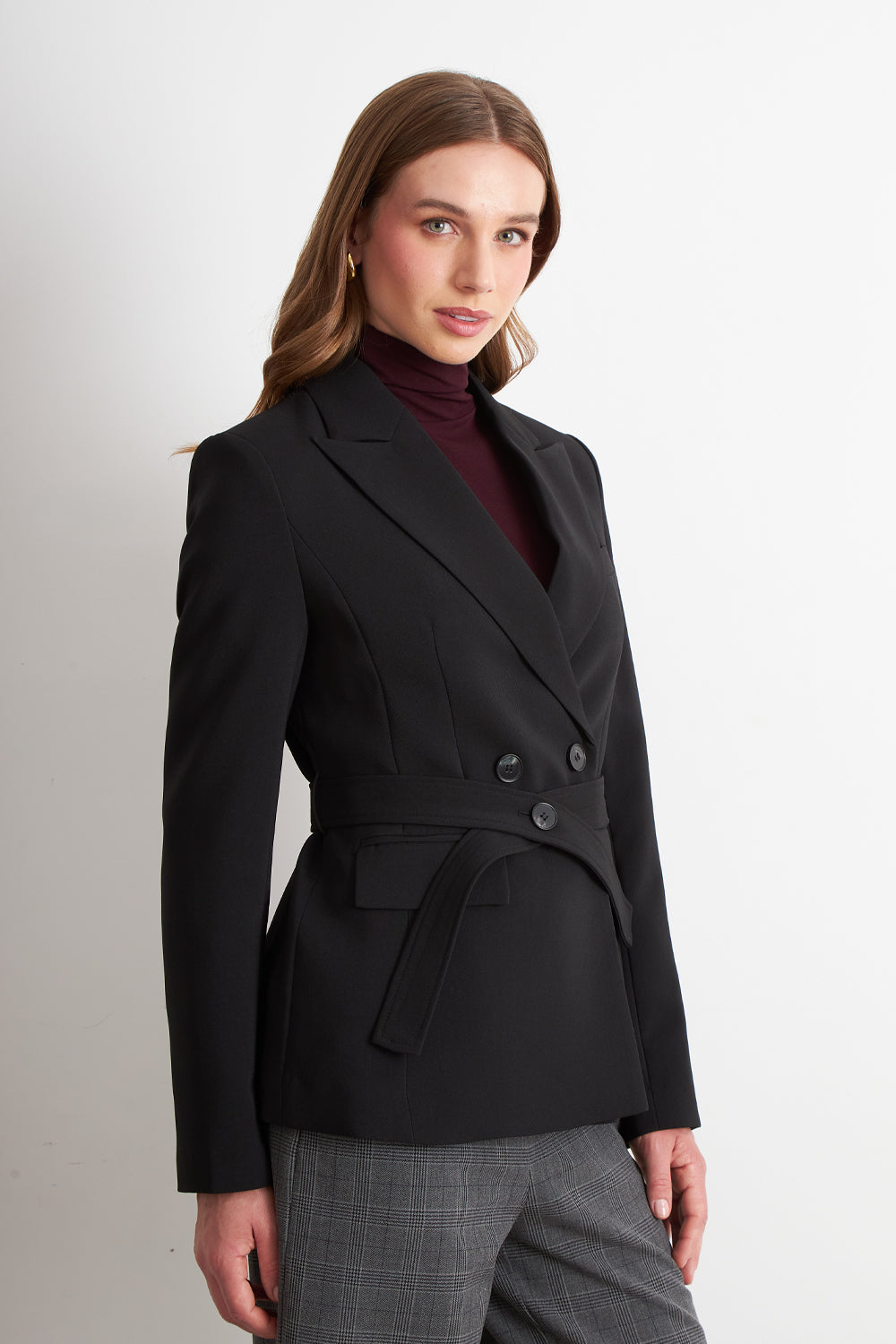 Blazer Cinturón Negro