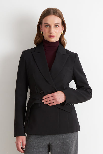 Blazer Cinturón Negro