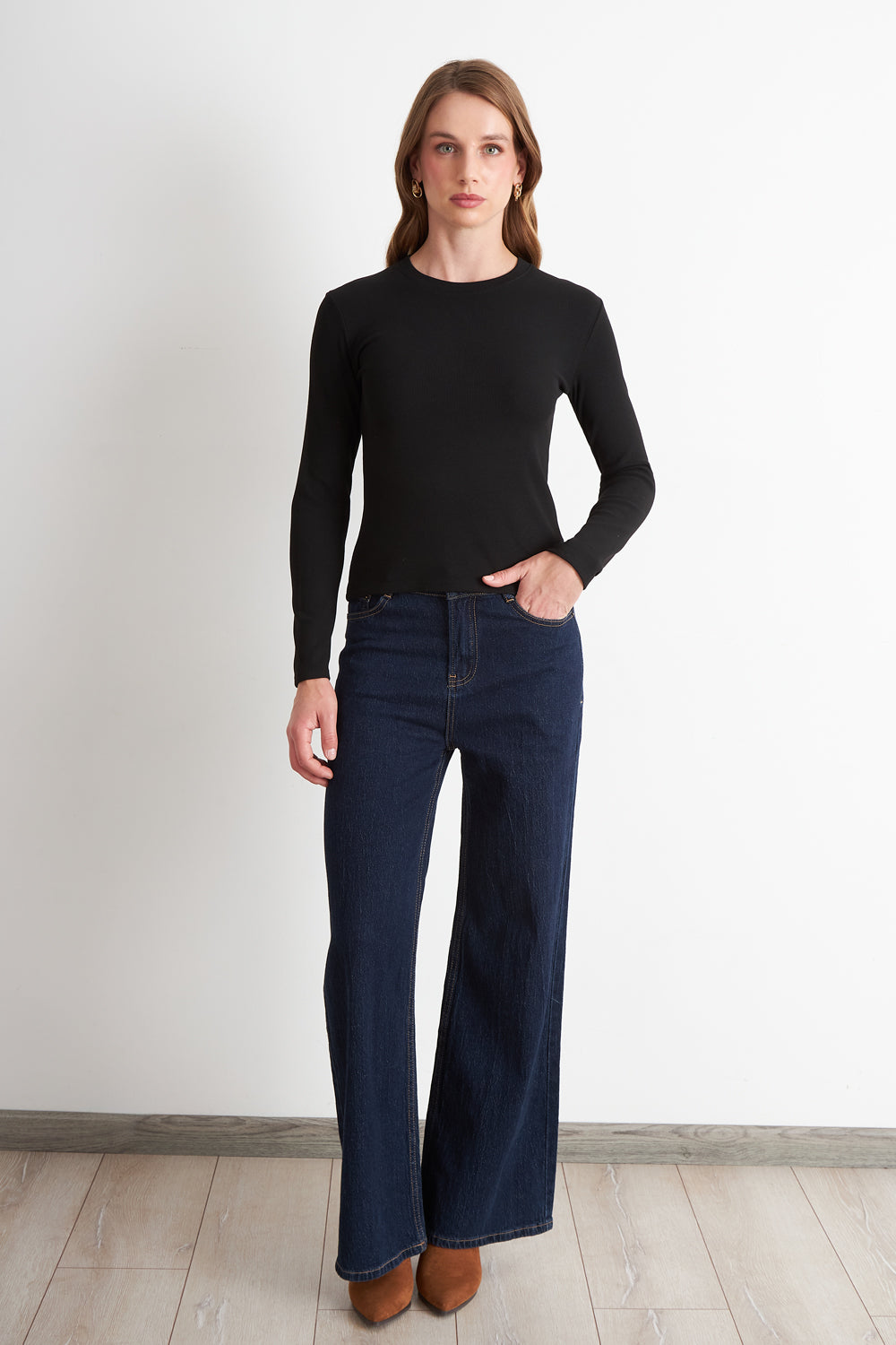 Polera Manga Larga Negro