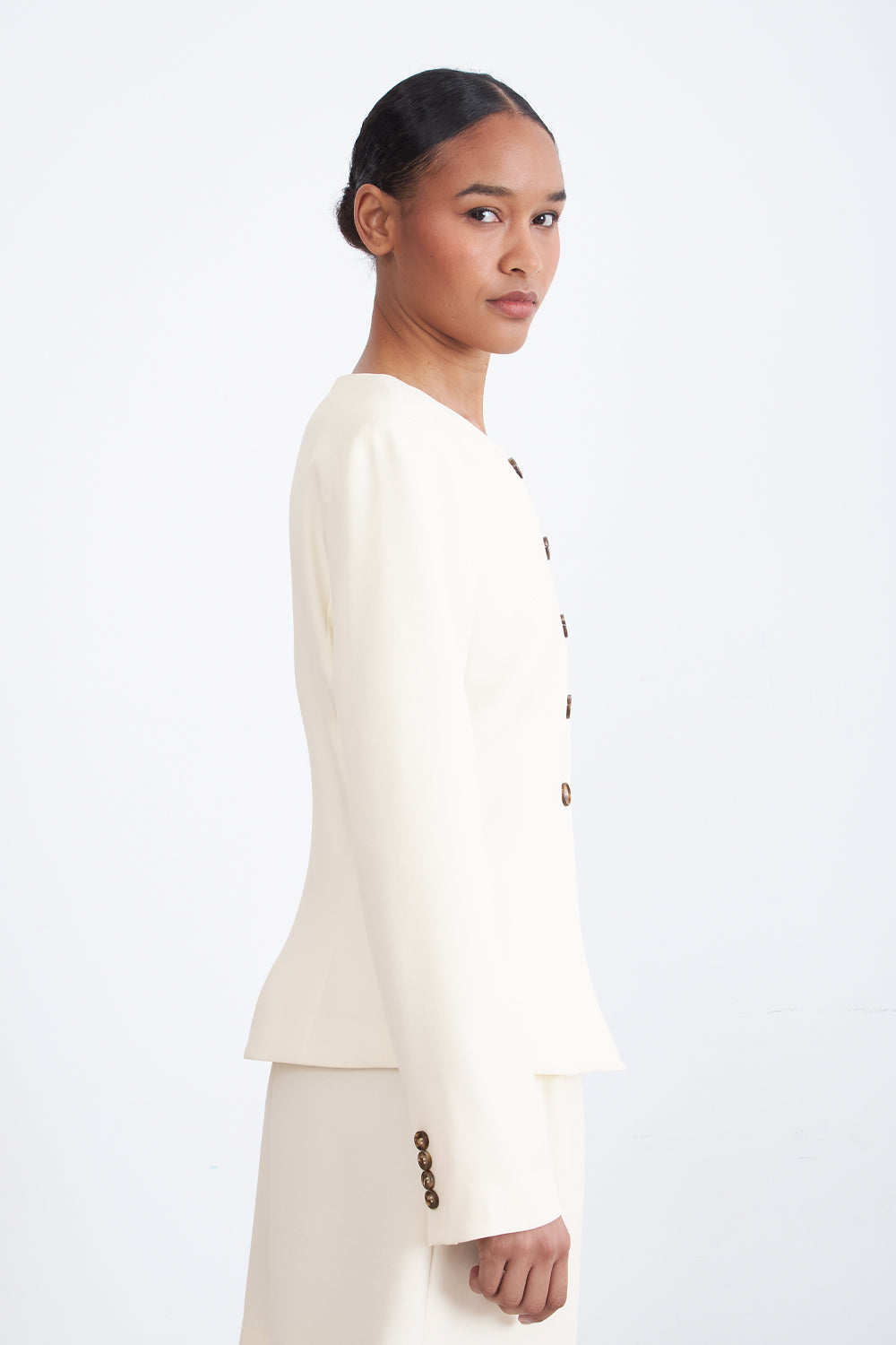 Blazer Peplum Botones