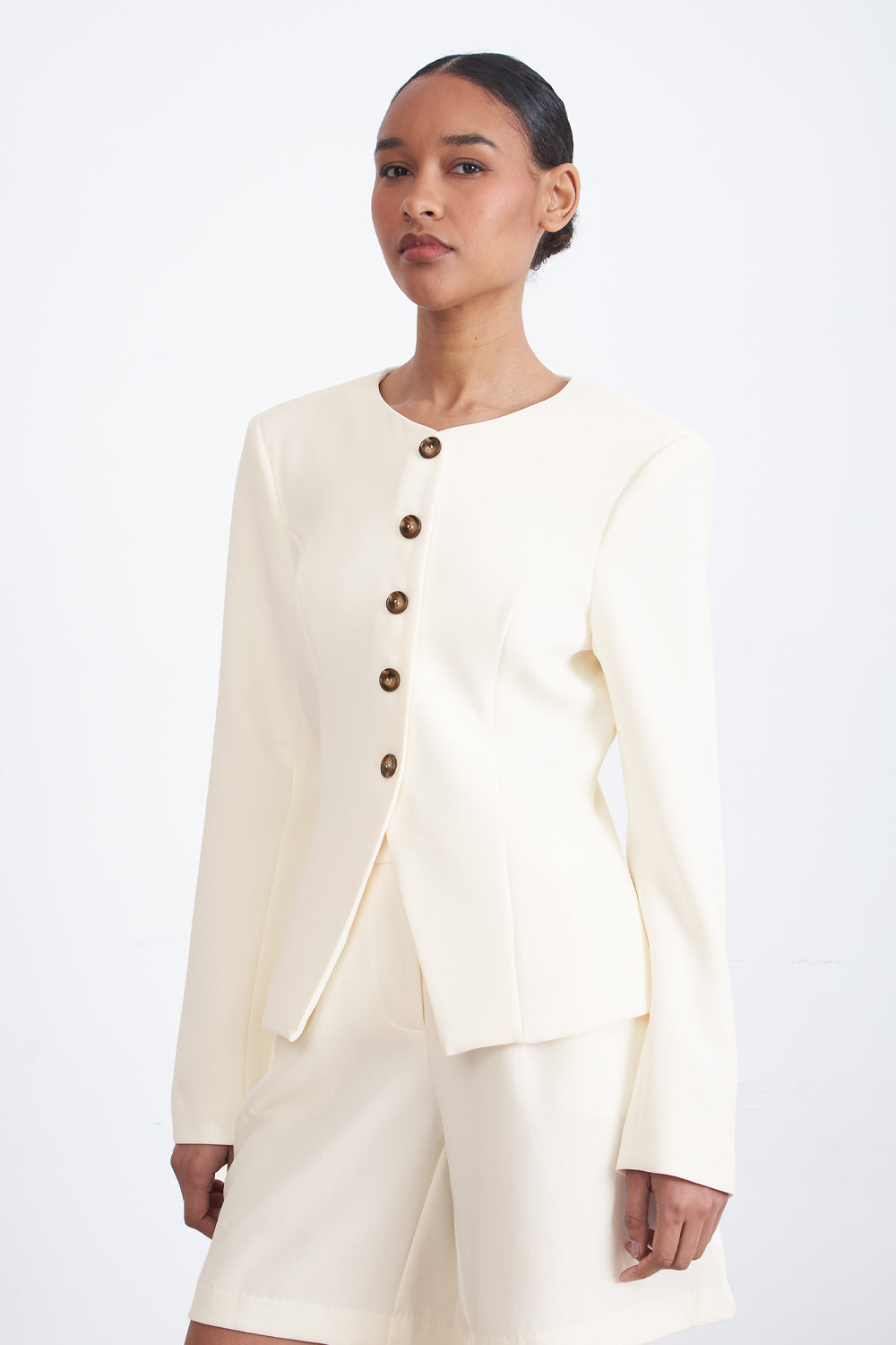 Blazer Peplum Botones