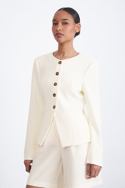 Blazer Peplum Botones