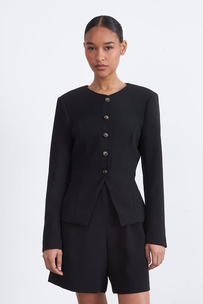 Blazer Peplum Botones
