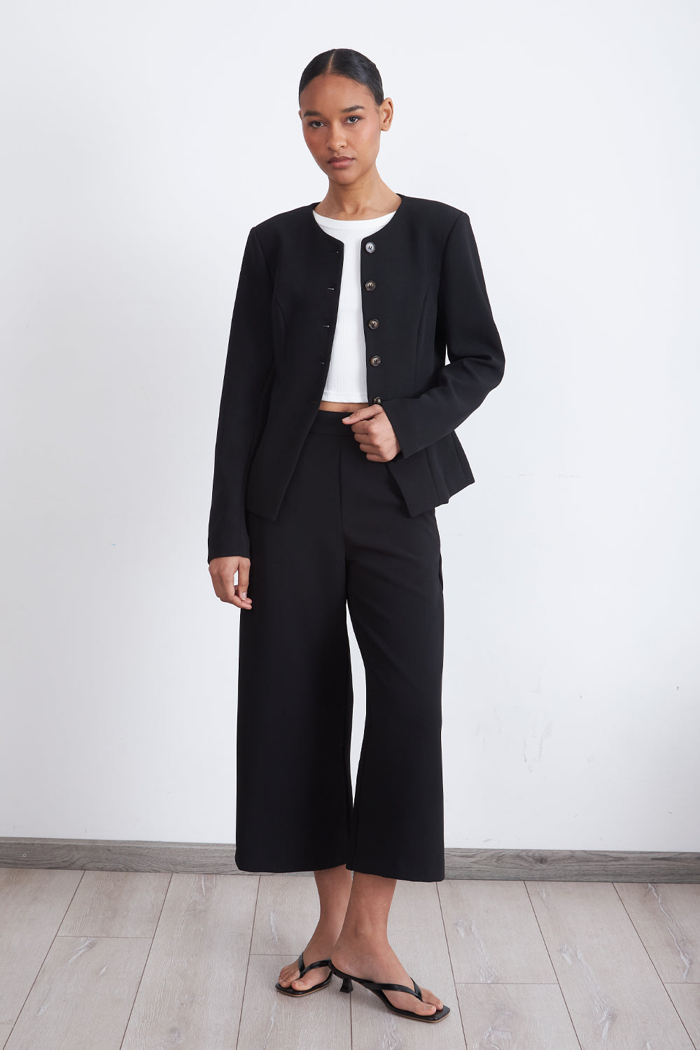 Blazer Peplum Botones