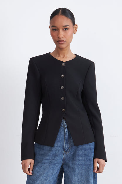 Blazer Peplum Botones