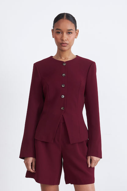 Blazer Peplum Botones