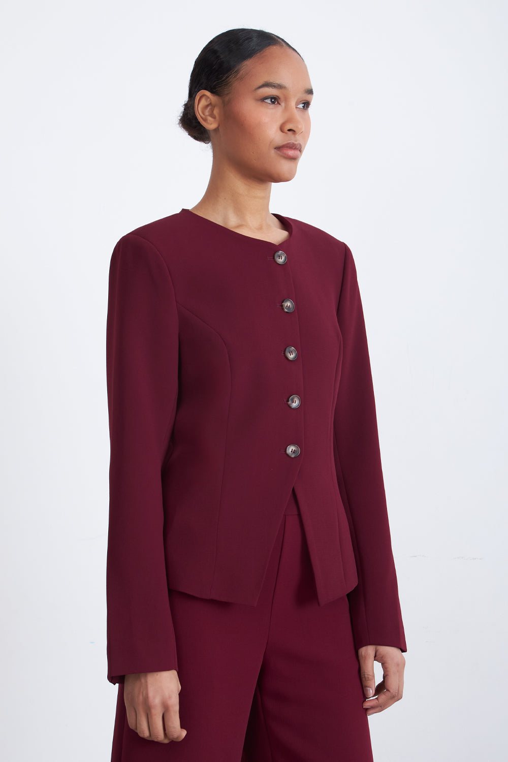 Blazer Peplum Botones