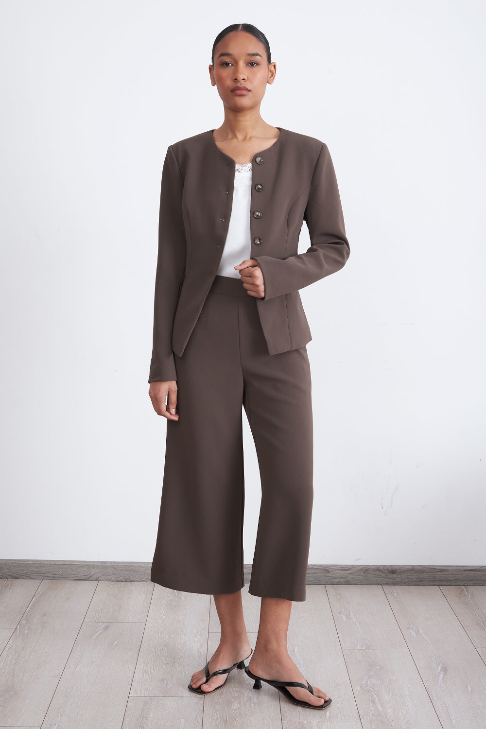 Blazer Peplum Botones