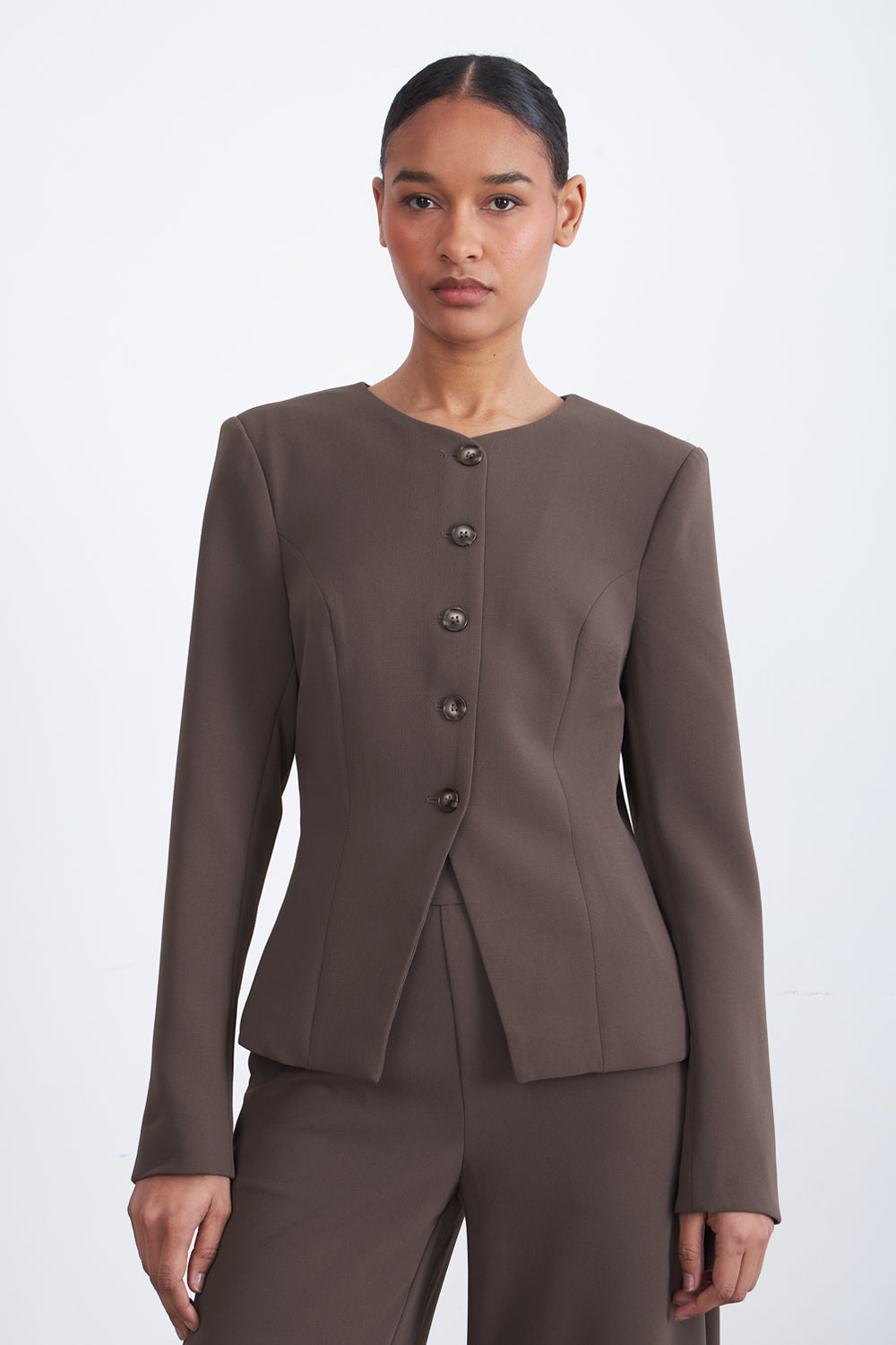 Blazer Peplum Botones