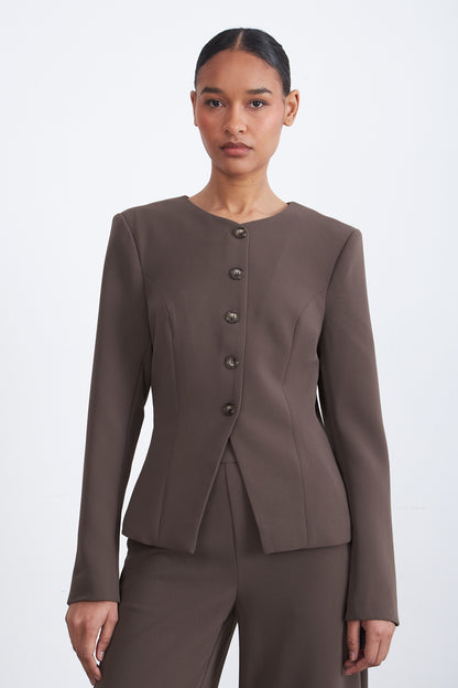Blazer Peplum Botones