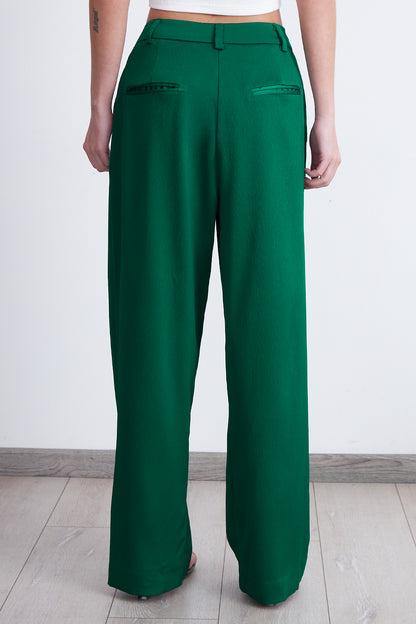 Pantalón Satinado Verde