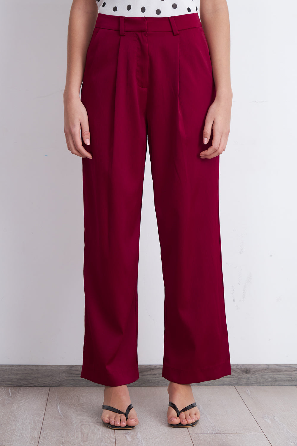 Pantalón Satinado Burdeo