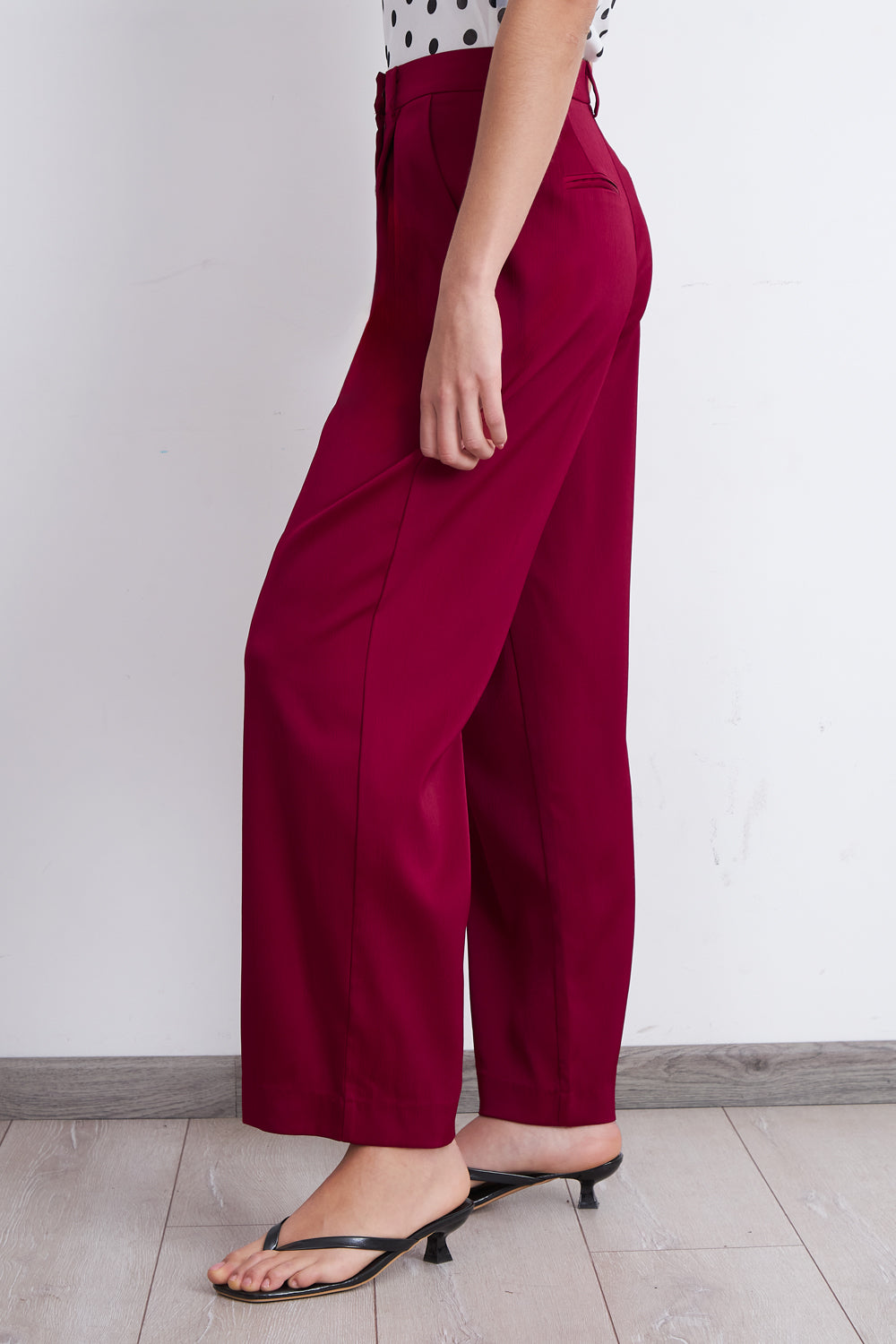 Pantalón Satinado Burdeo