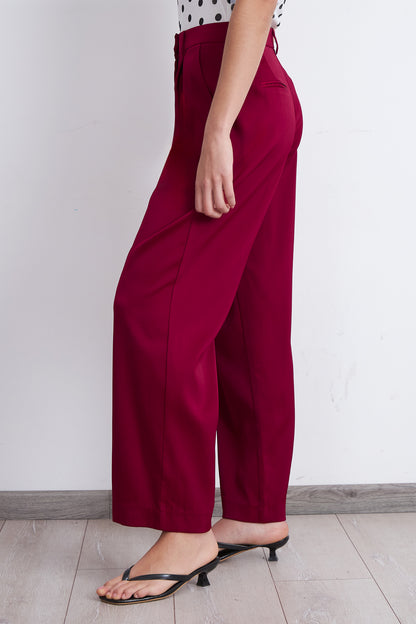 Pantalón Satinado Burdeo