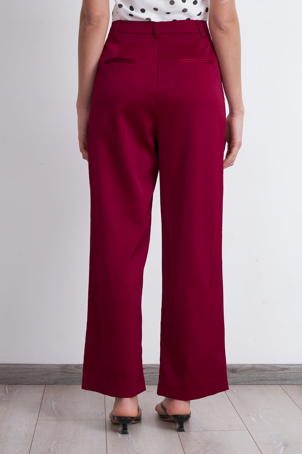 Pantalón Satinado Burdeo