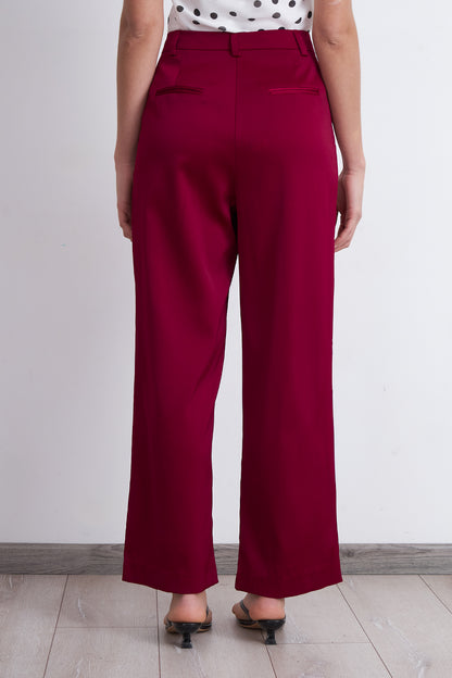 Pantalón Satinado Burdeo