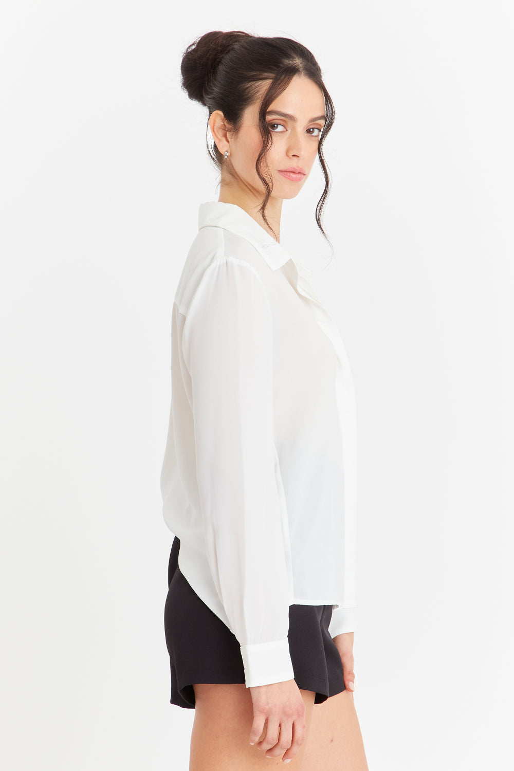 Blusa Botonera Invisible Blanco