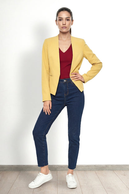 Blazer Entallado Clásico Amarillo