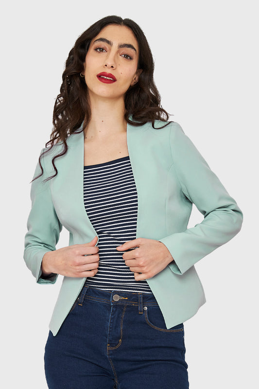 Blazer Entallado Clásico Menta