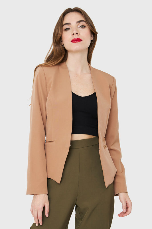Blazer Entallado Clásico Khaki