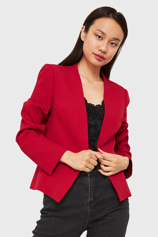 Blazer Entallado Clásico Rojo