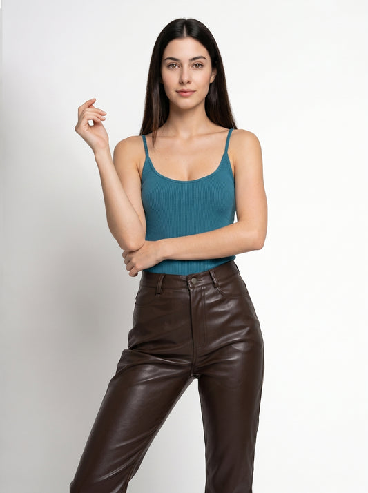 Body Acanalado Pabilo Celeste