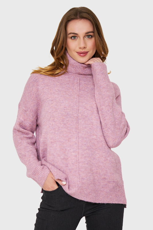 Sweater Beatle Costura Rosa