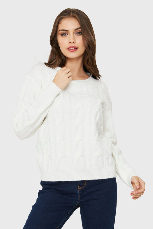 Sweater Trenzado Blanco