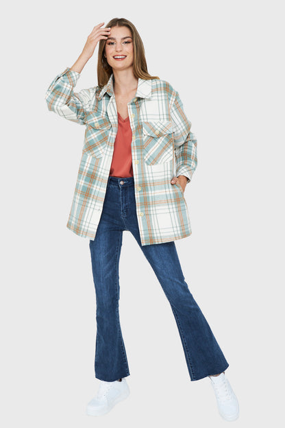 Sobrecamisa Estampado Escocés Menta