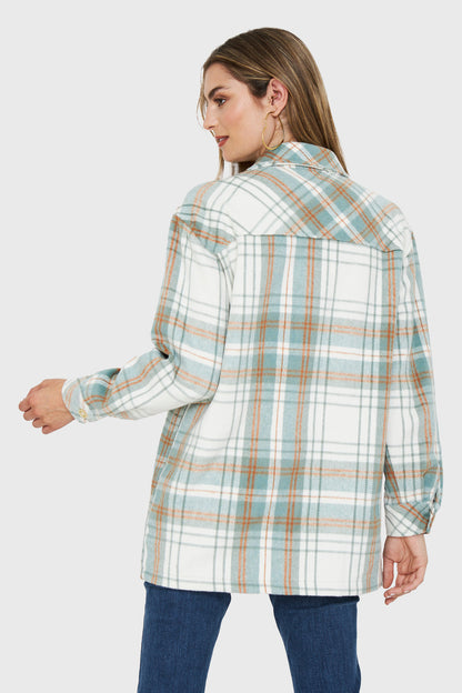 Sobrecamisa Estampado Escocés Menta